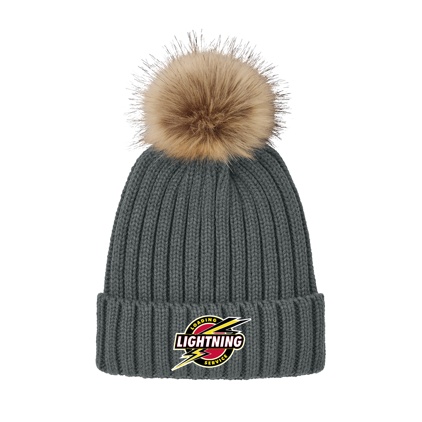 Port Authority® Faux Fur Pom Beanie