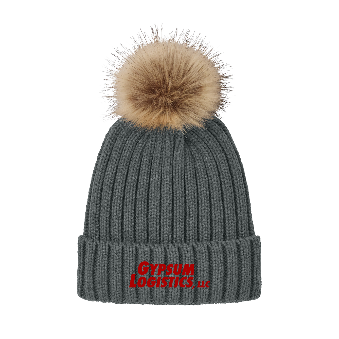 Port Authority® Faux Fur Pom Beanie