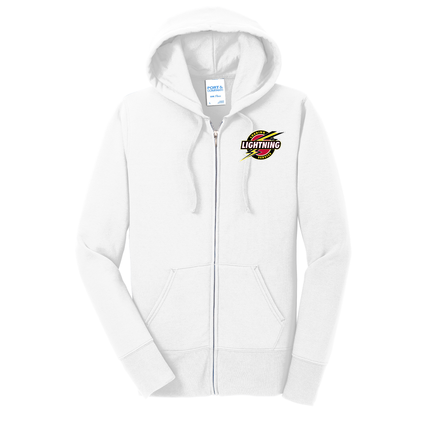 Port & Co™ Women's Core Fleece Full-Zip Hooded Sweatshirt